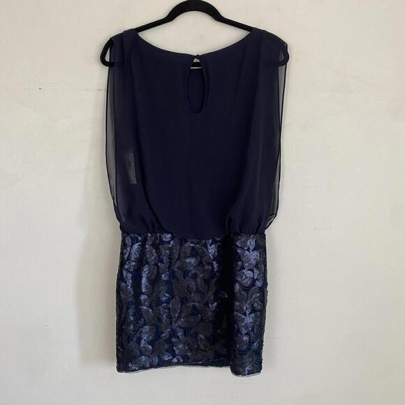 Aidan Aidan MATTOX navy blouson mini dress - Picture 7 of 7